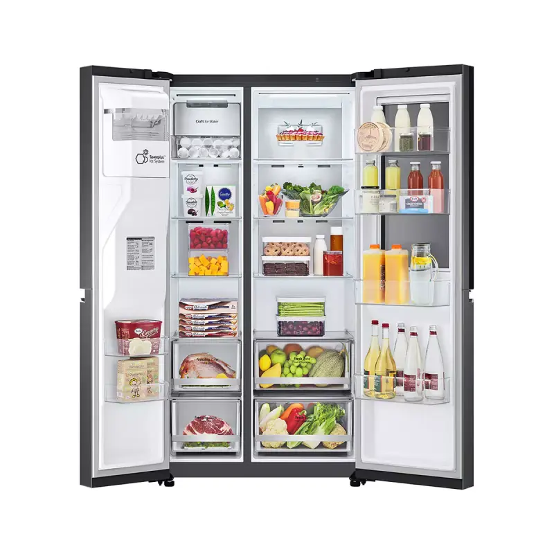 REFRIGERADORA LG SIDE BY SIDE DE 22.4P³ INSTAVIEW DOOR IN DOOR CRAFT ICE VS25XHWCB